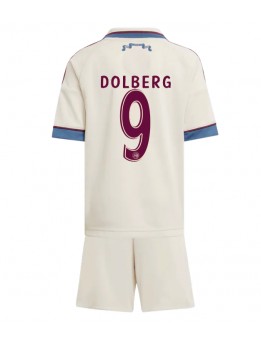 Ajax Kasper Dolberg #9 Replika Tredje Kläder Barn 2025-26 Kortärmad (+ byxor)